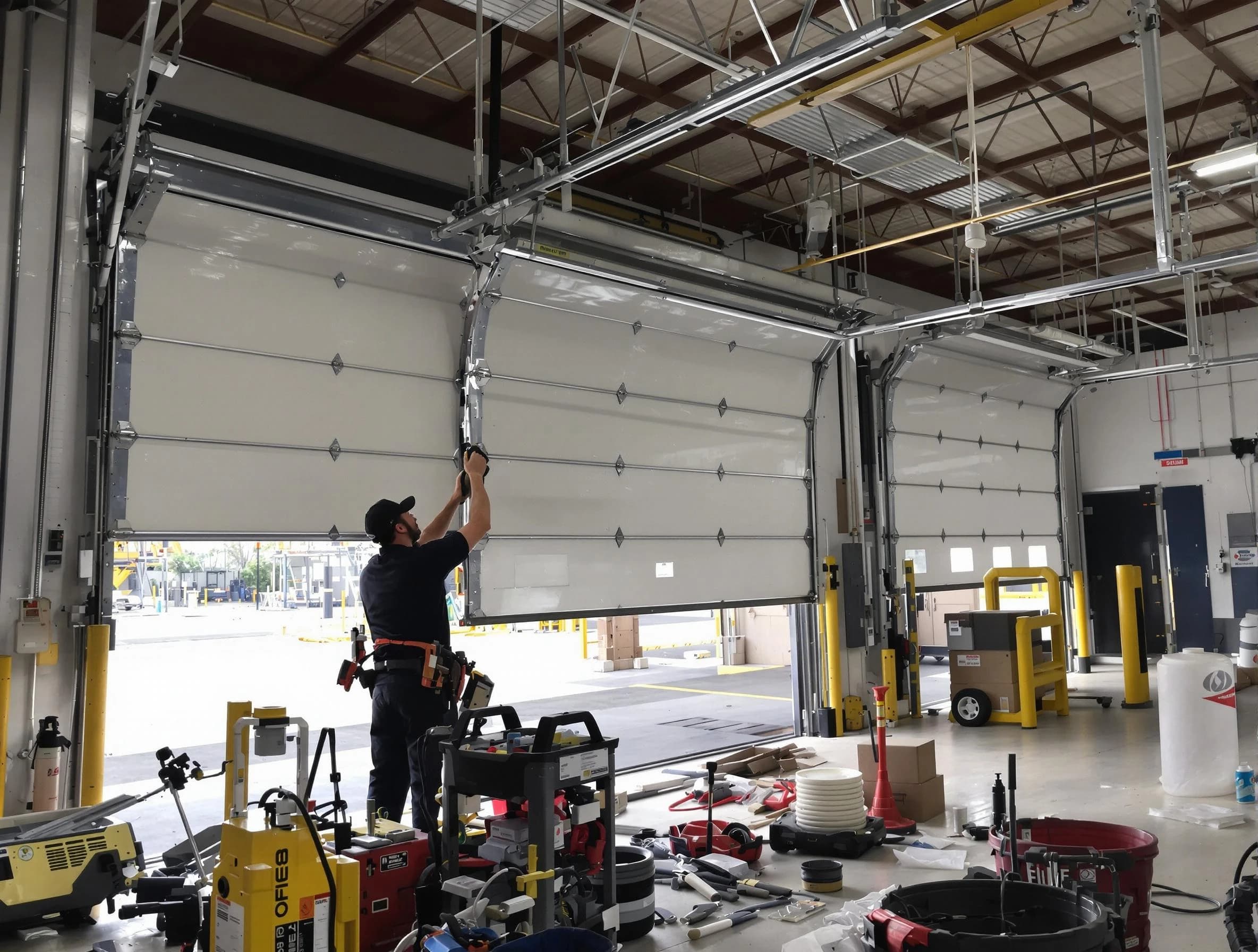 Haverhill Garage Door Repair technician performing commercial garage door repair in Haverhill