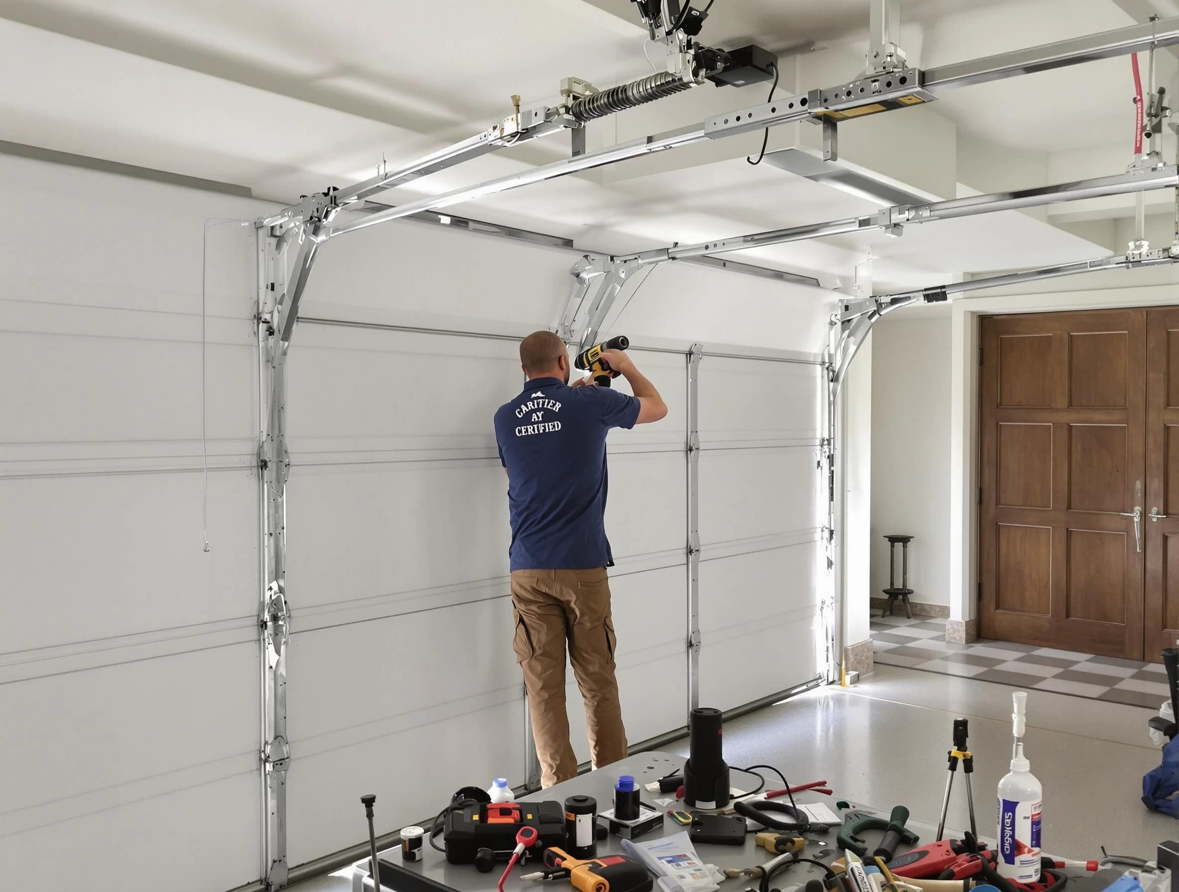 Haverhill Garage Door Repair certified technician performing precision garage door repair in Haverhill