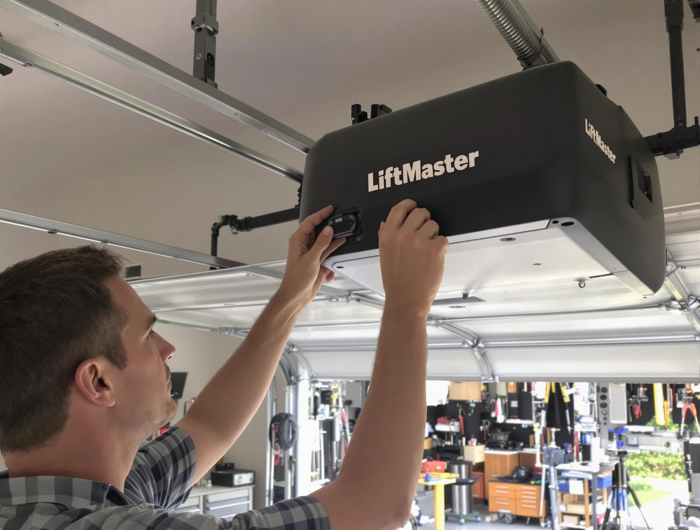 Haverhill Garage Door Repair technician repairing garage door opener in Haverhill