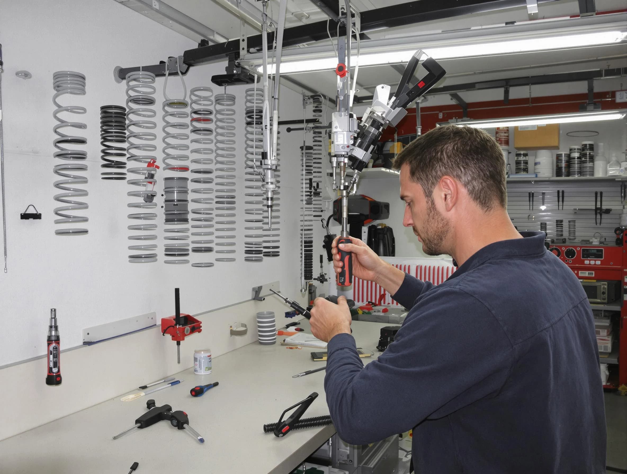 Haverhill Garage Door Repair safety certified technician performing precision spring replacement in Haverhill
